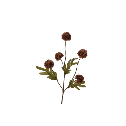 Kunsttak Pompom S autumn dk coffee