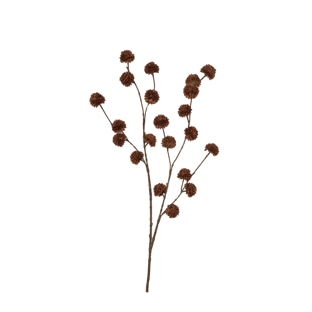 Kunsttak pompom spray M autumn dk coffee