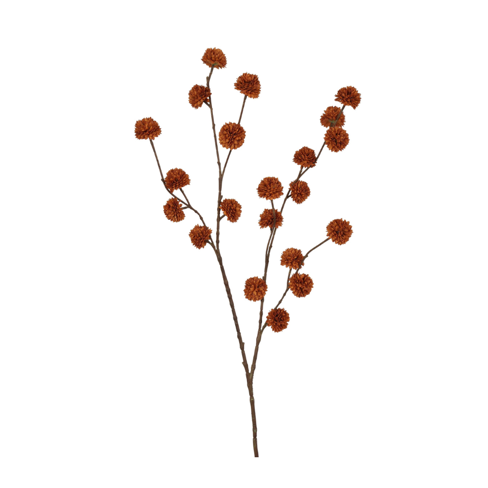 Kunsttak pompom spray M  autumn lt coffee