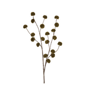 Kunsttak pompom spray M  autumn dk green