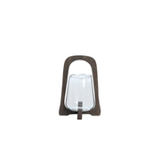 Windlicht Anosy S glas helder+hout