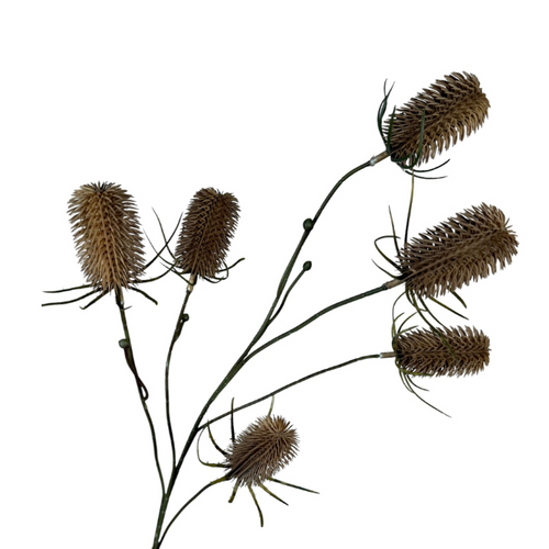 Kunsttak Distel spray 87 cm dk coffee
