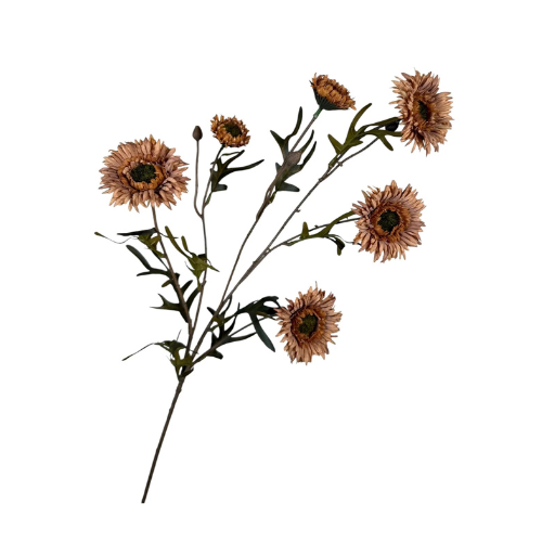 Kunsttak Distel spray 80 cm dk coffee