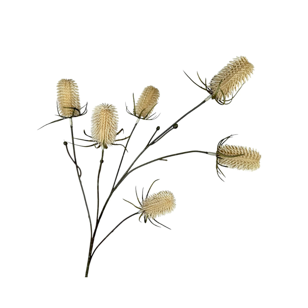 Kunsttak Distel spray 87 cm Light champ