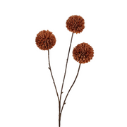 Kunsttak Pompom x 3 78 cm lt coffee