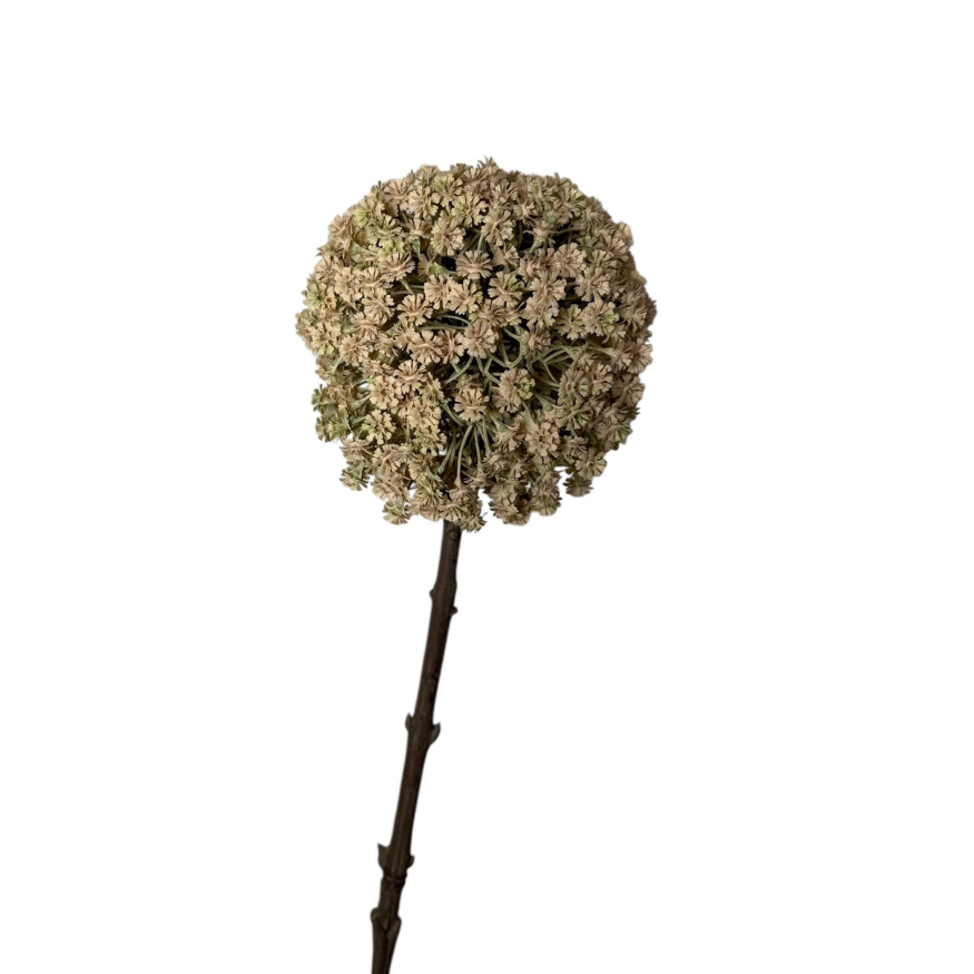 Kunsttak Allium bol x 1 70 cm cream