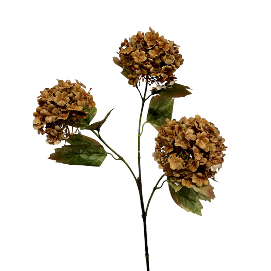 Kunsttak Snowball x 3 spray 80 cm lt brown