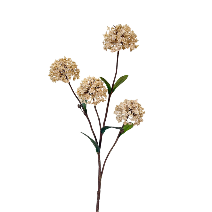 Kunsttak Snowball x 4 spray 66 cm lt coffee
