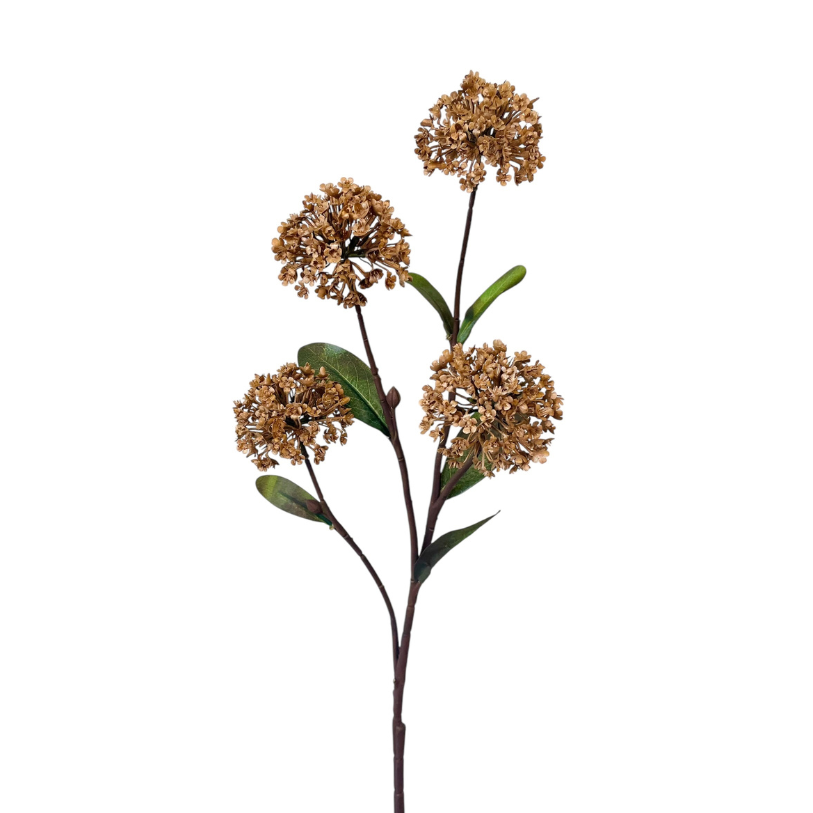 Kunsttak Snowball x 4 spray 66 cm gold
