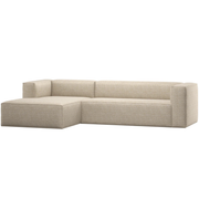 Bean hoekbank links beige melange
