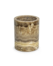 Waxinelichthouder Sandal onyx L Ø14x17 cm