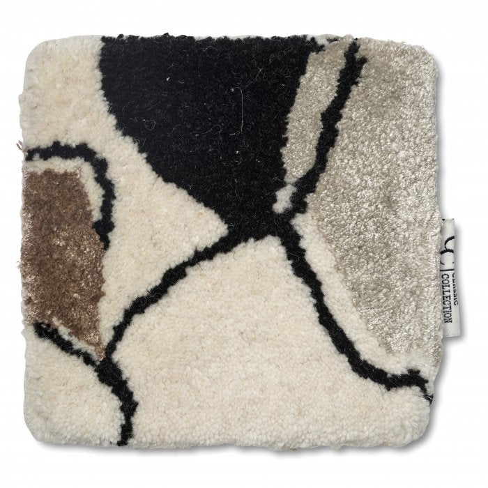 Vloerkleed staal Abstract Ivory