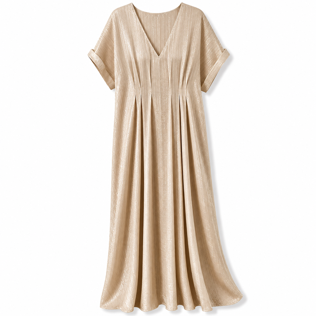 Jurk Fenna metallic beige