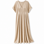 Jurk Fenna metallic beige