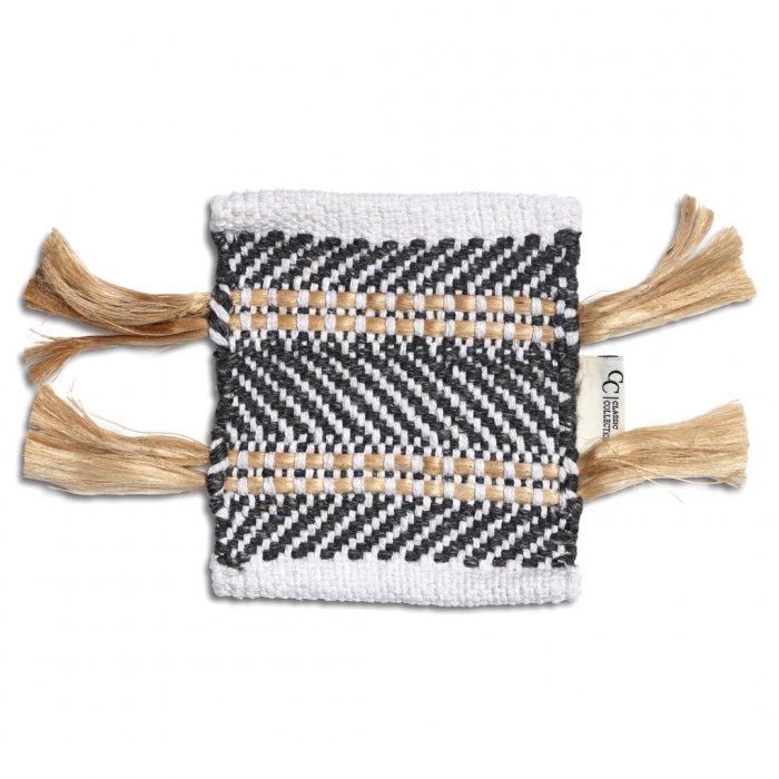 Vloerkleed staal Cochin Black/Jute