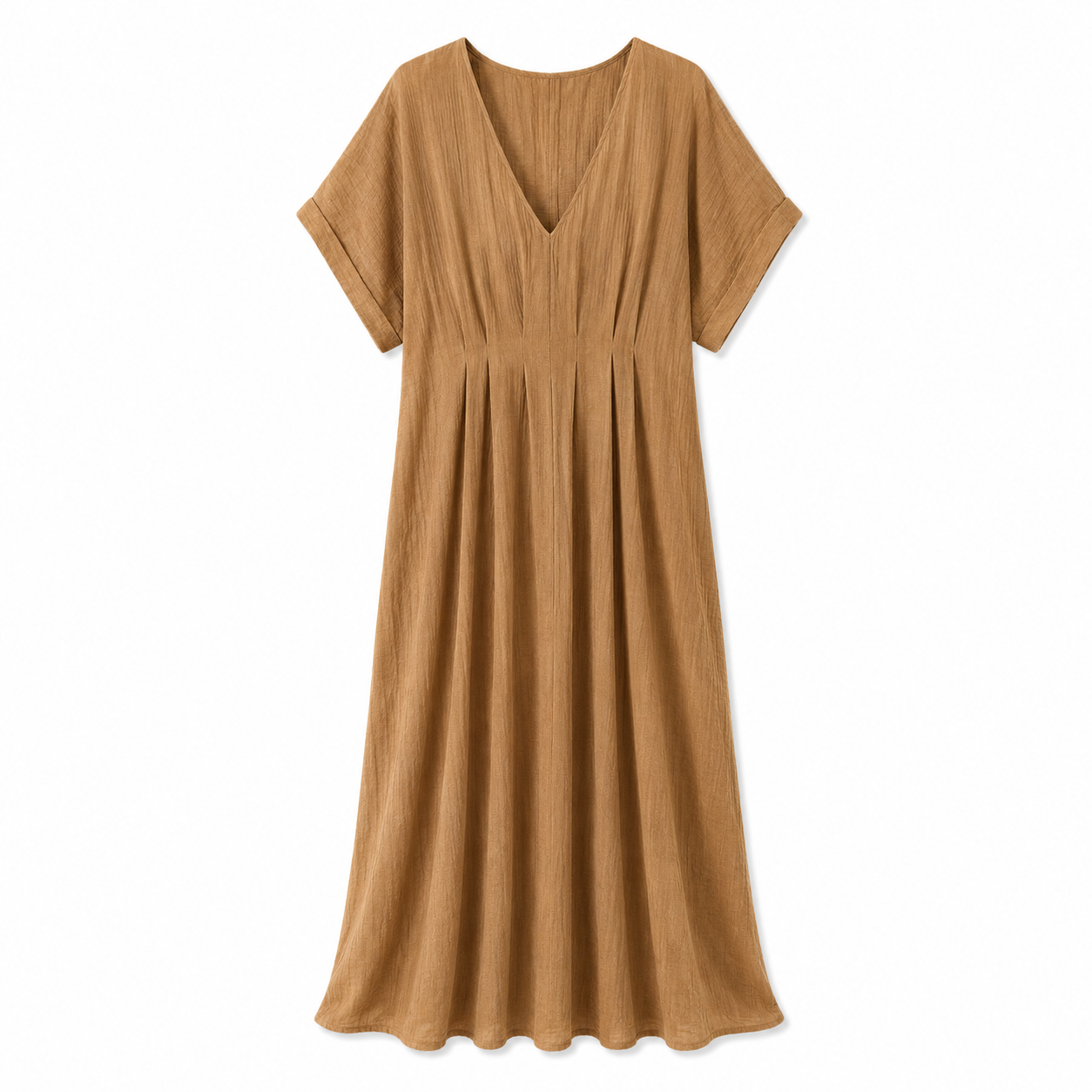 Jurk Fenna metallic bruin