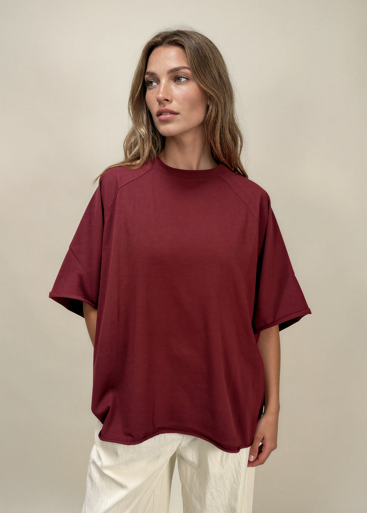 T-shirt Lou bordeaux