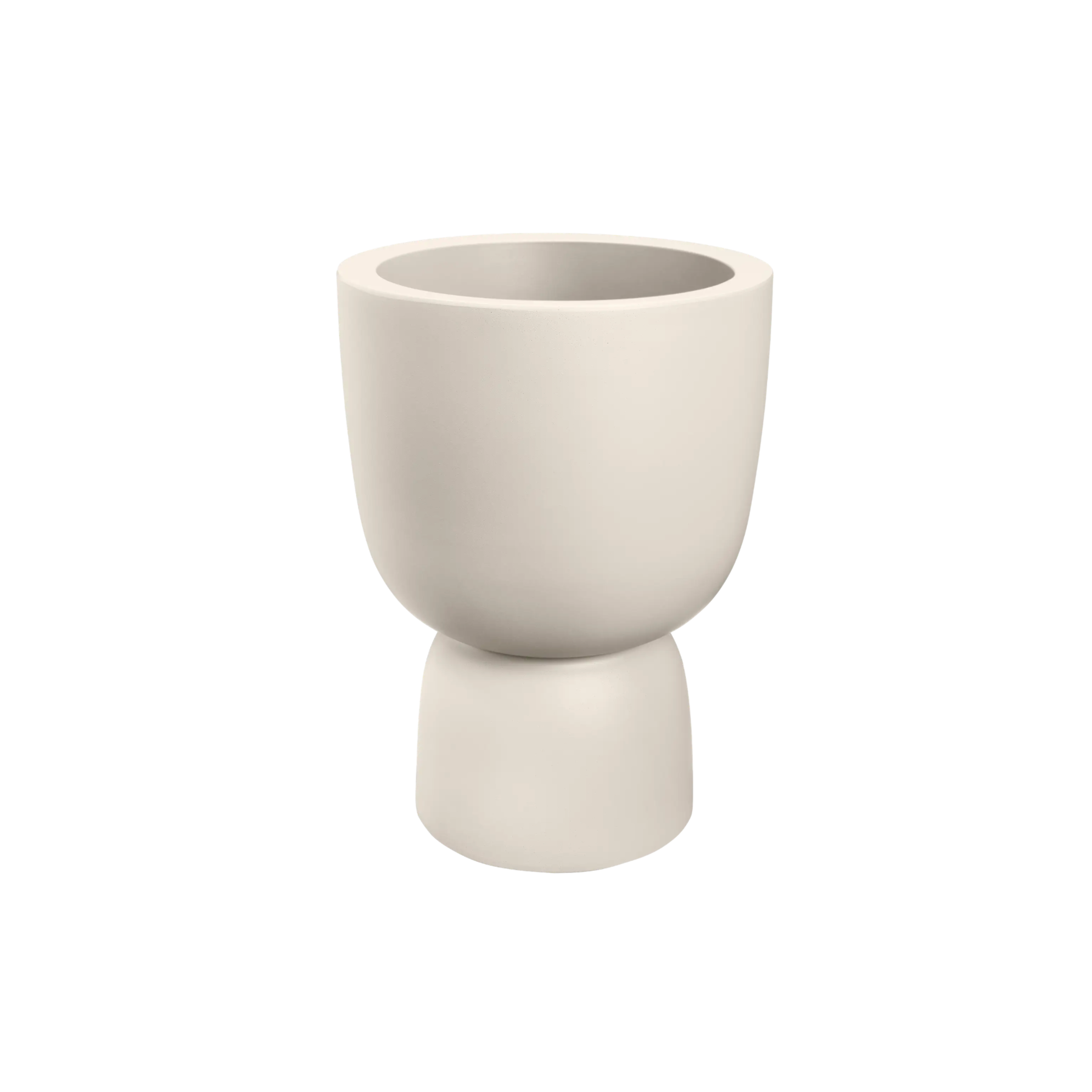 Pot Amber coupe 35cm linen white