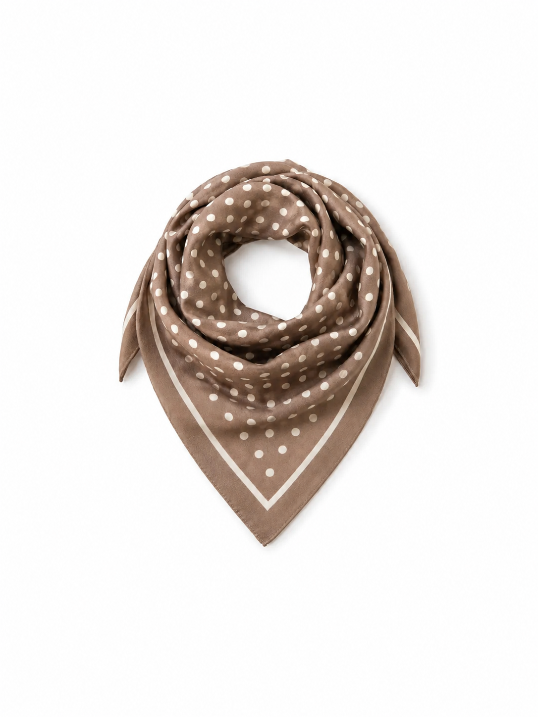 Sjaal Polkadot bruin