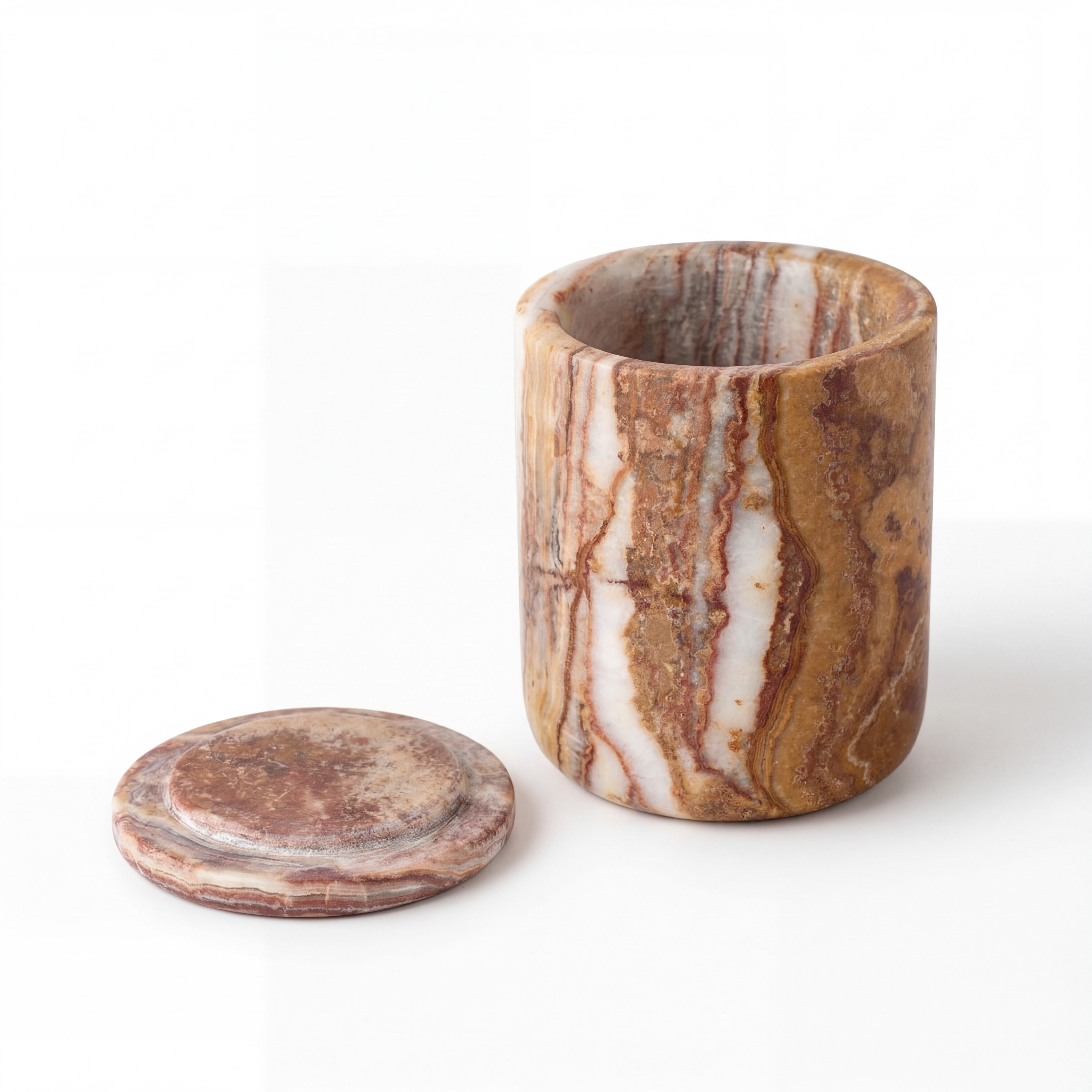 LDE Onyx Waxinelicht/Pot bruin