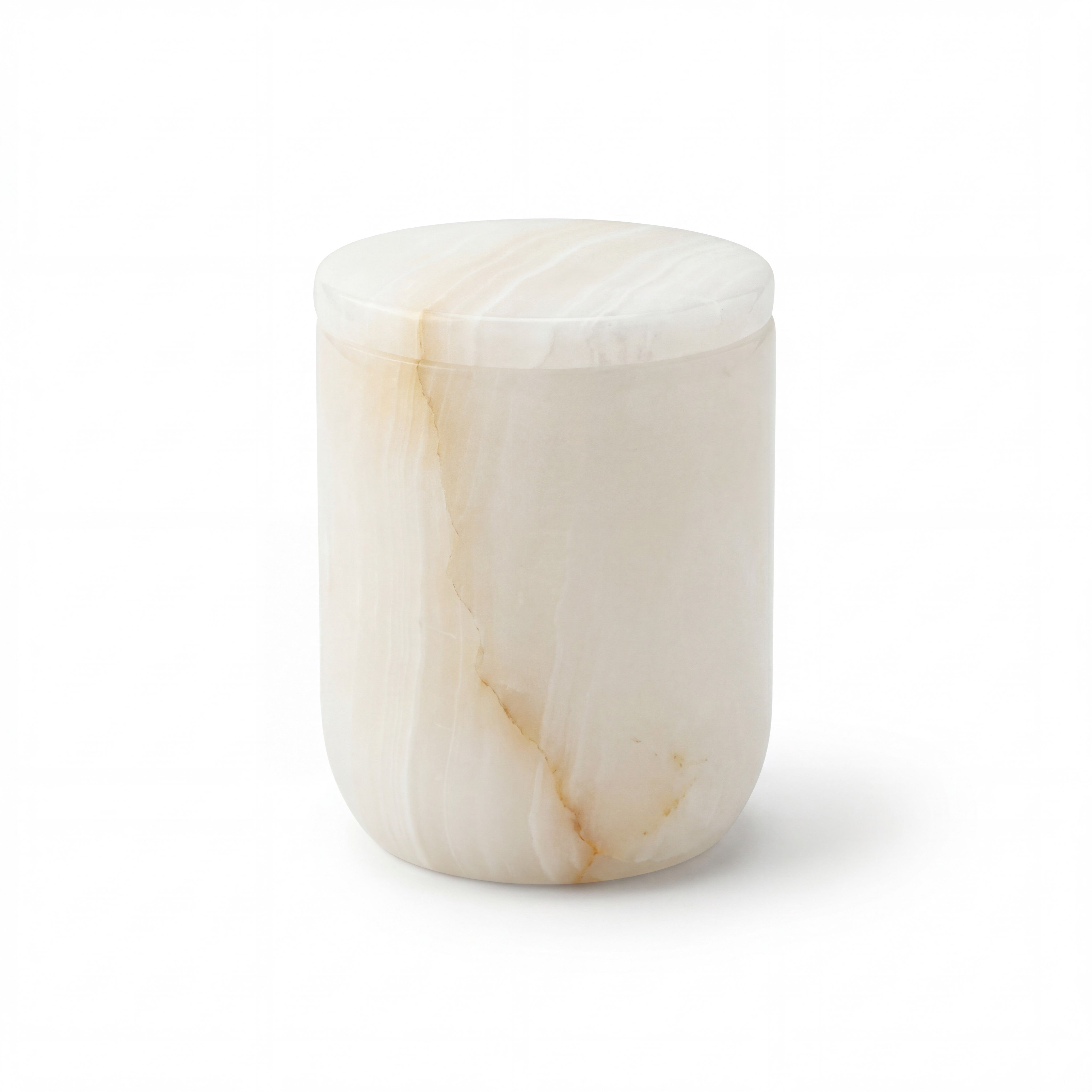 LDE Onyx Waxinelicht/Pot Wit/oranje