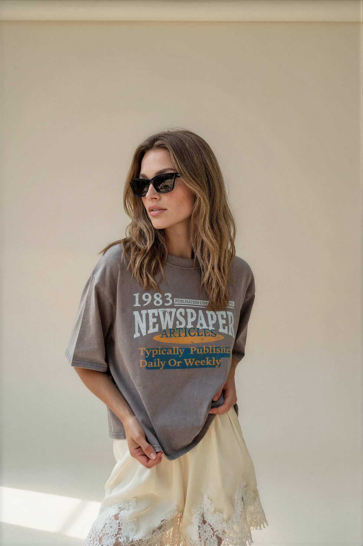 T-shirt Zaya grijs