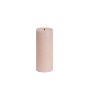 LED kaars Pillar Candle Rustic 7,8 x 20 cm - beige