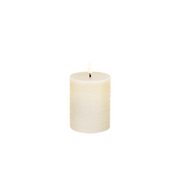 LED candle Pillar Candle Rustic 7.8 x 10 cm - vanilla