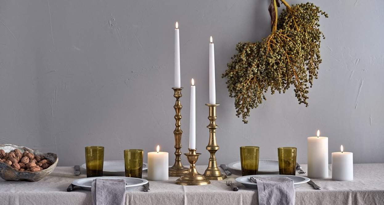 LED candle Slim Taper W2.3 x H32cm vanilla