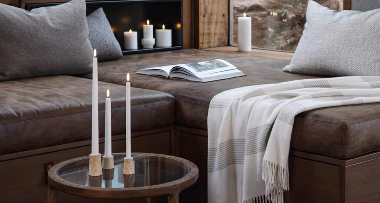 LED candle Slim Taper W2.3 x H32cm vanilla