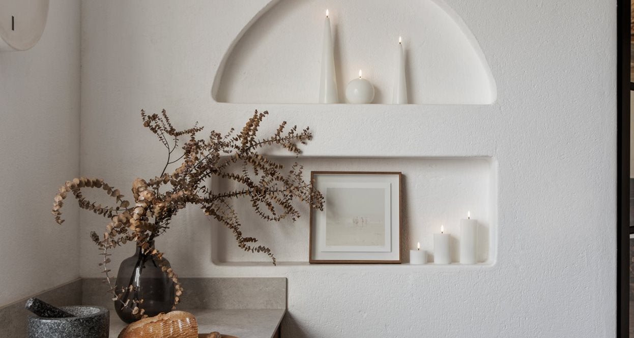 LED kaars Grooved Pillar Candle W5,8 x H10,1cm