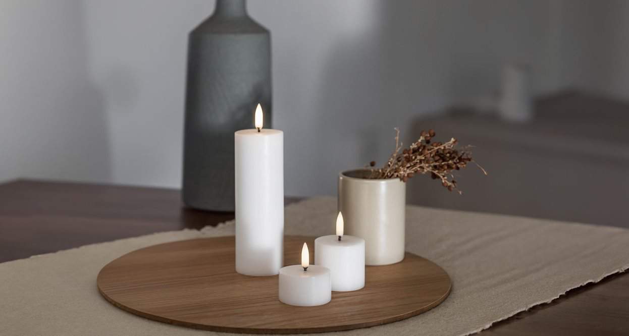 LED candle Mini Pillar W5 x H14.5cm