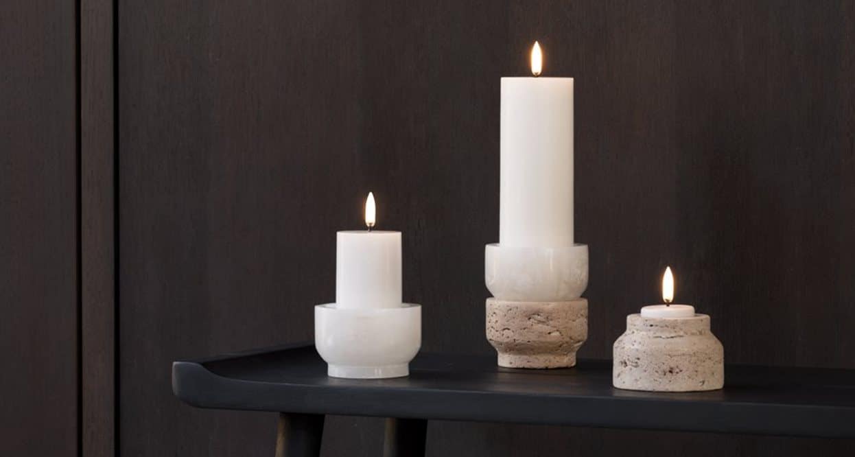 LED candle Mini Pillar W5 x H14.5cm