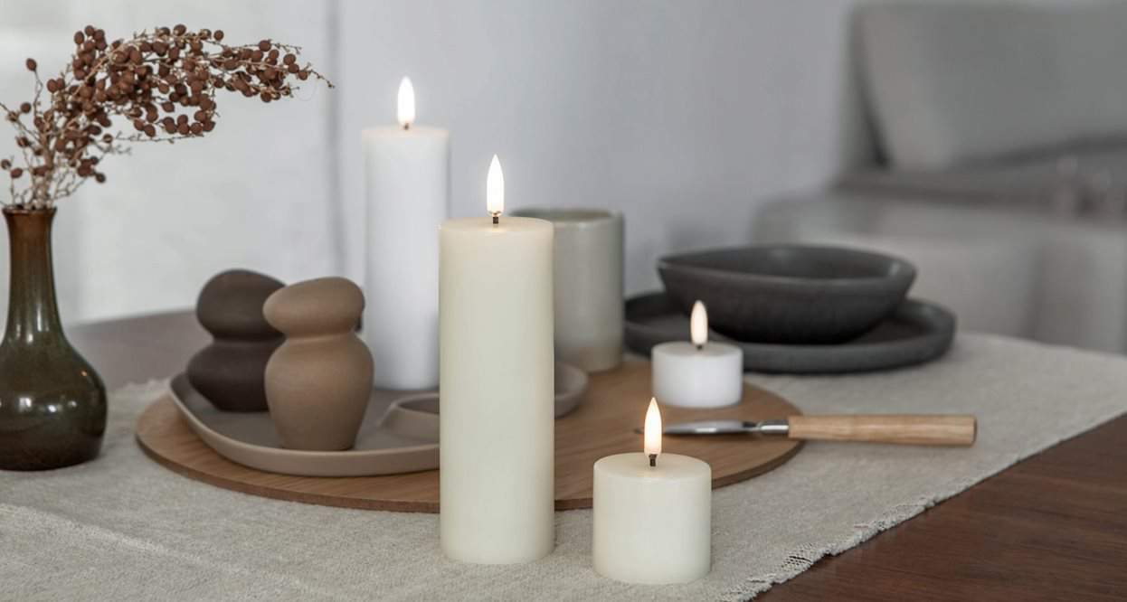 LED candle Mini Pillar W5 x H7.5cm