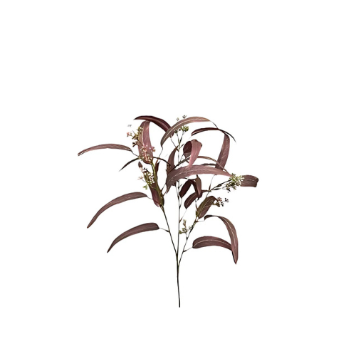 Kunsttak Eucalyptus fijn w/roze berry burg lvs