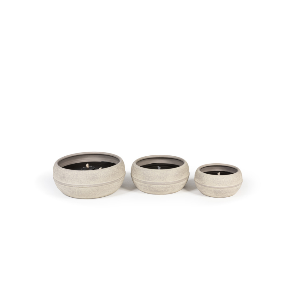 Buitenkaars Terra cotta grijs - 24 x 13 cm