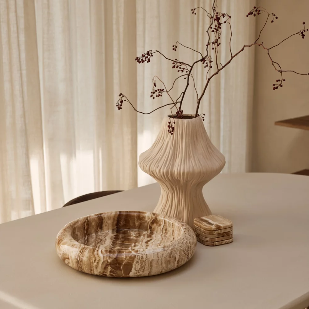 Sandal onyx turban bowl 40cm - Afbeelding 4