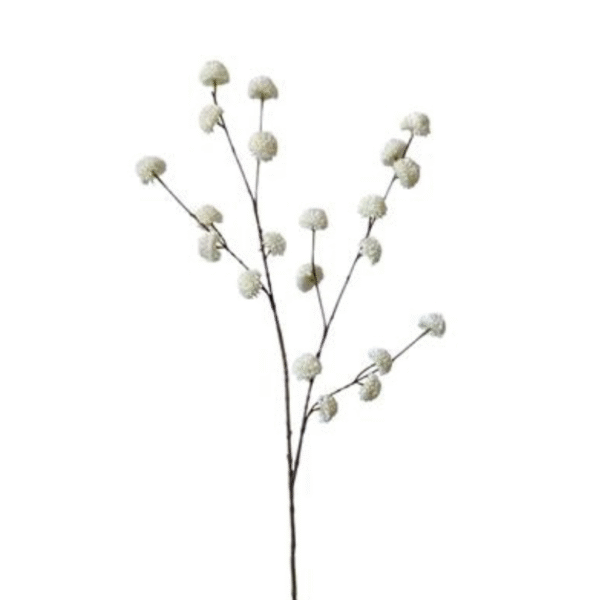 Kunsttak pompom spray M White