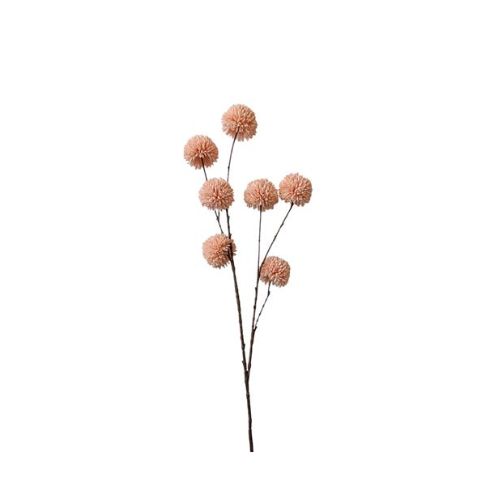 Kunsttak pompom spray L salmon