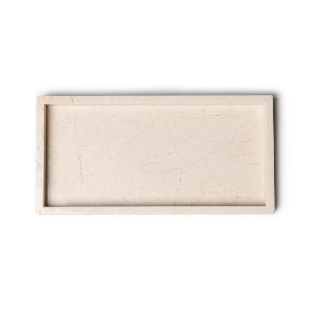 Marmer dienblad tray 15x30cm beige - Afbeelding 4