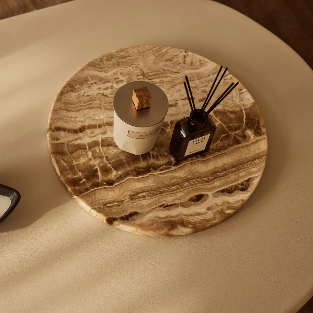 Sandal onyx dienblad rond 40cm - Afbeelding 4