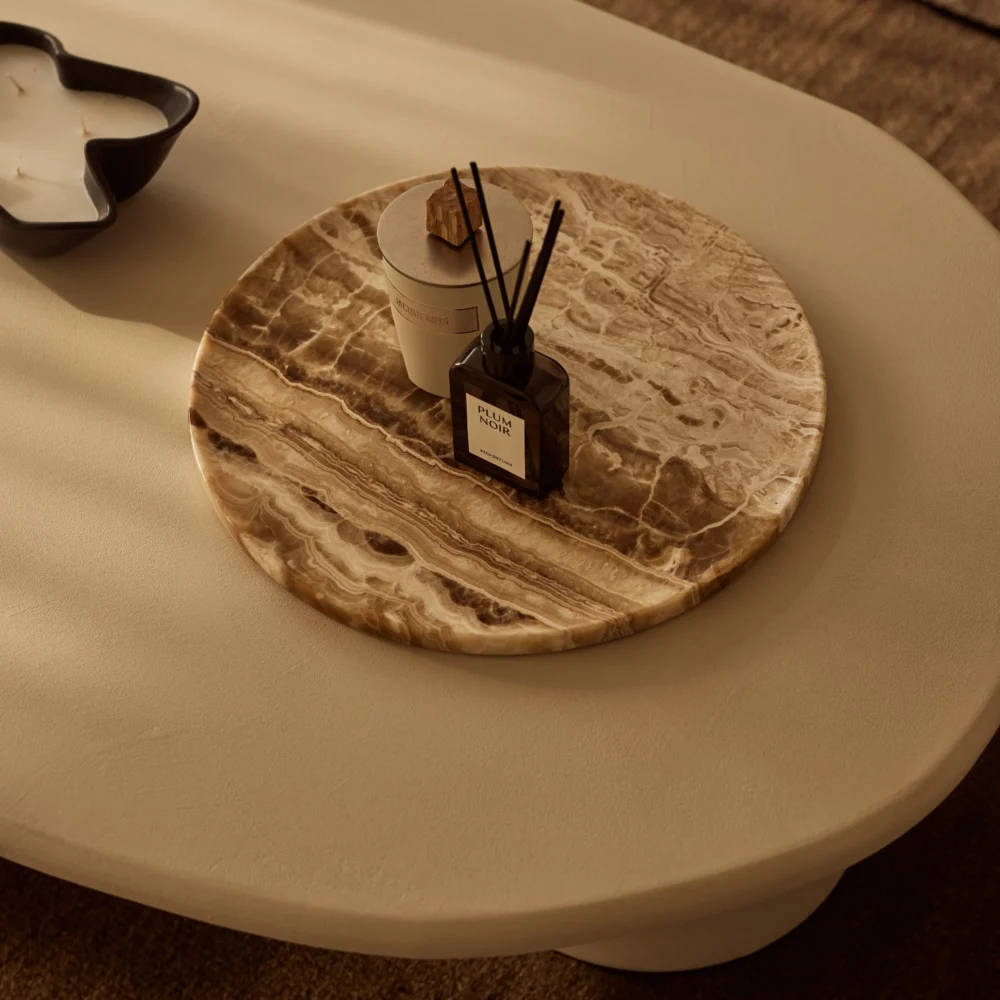 Sandal onyx dienblad rond 40cm - Afbeelding 5