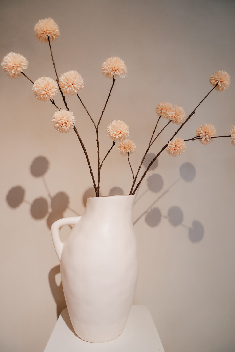 Kunsttak pompom spray L Cream - Afbeelding 5