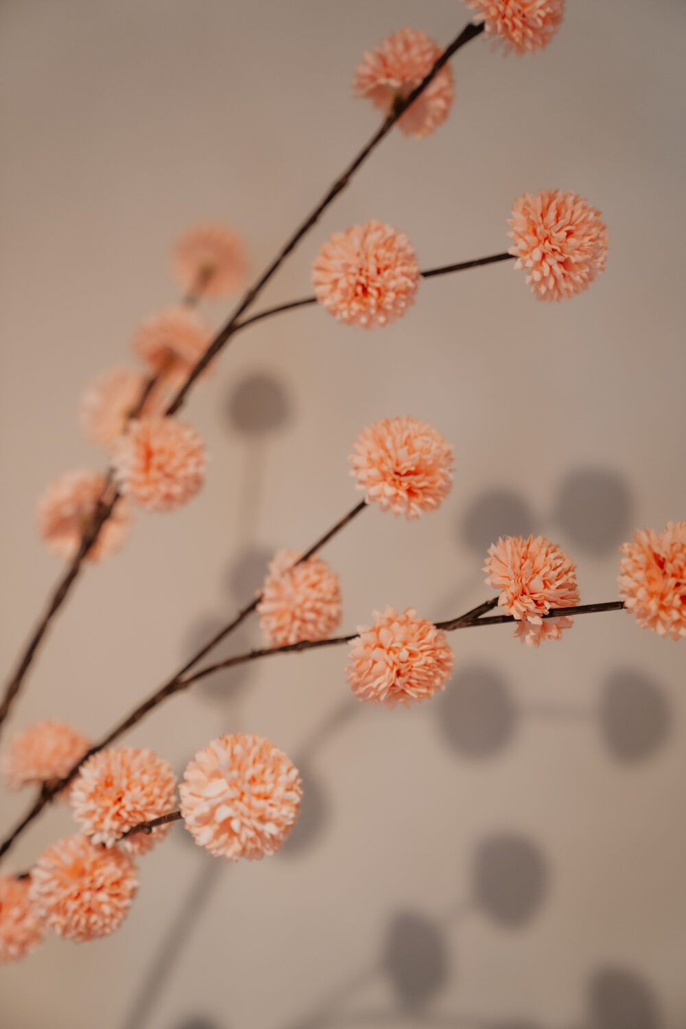 Kunsttak pompom spray M Salmon - Afbeelding 3
