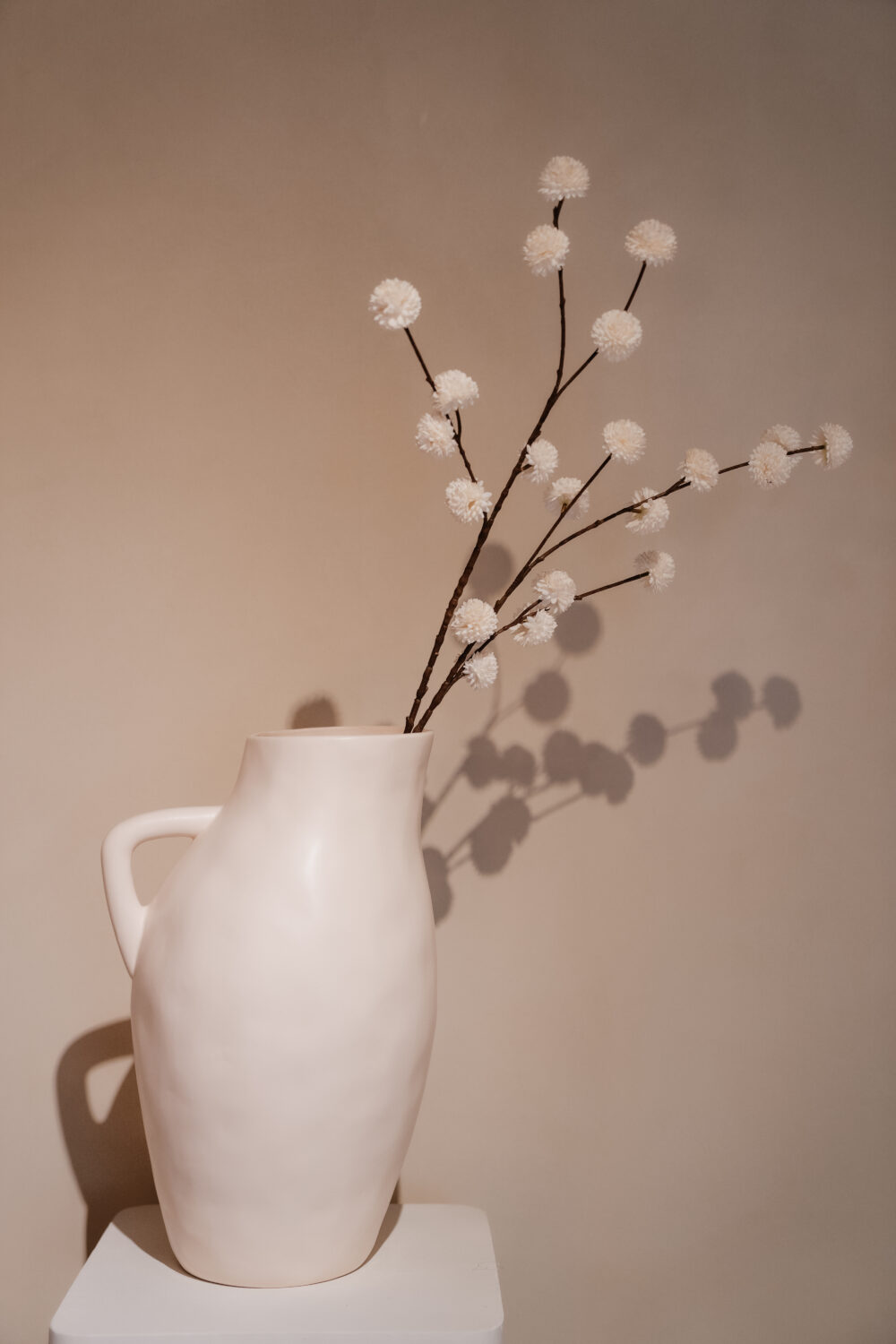 Kunsttak pompom spray M White - Afbeelding 4