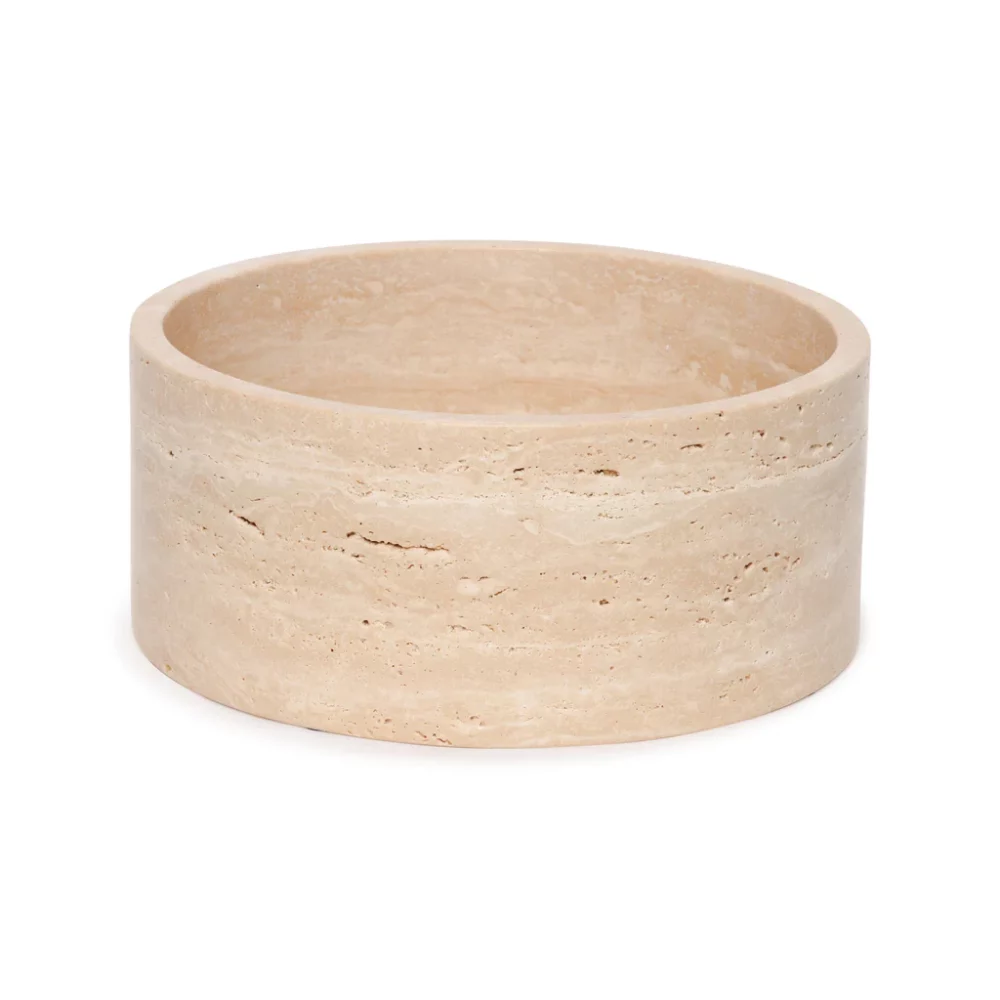 Travertine fruitschaal rond Ø24cm