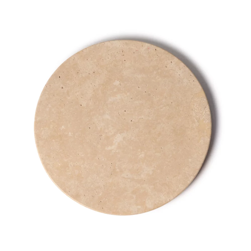 Travertine dienblad rond Ø20cm - Afbeelding 3