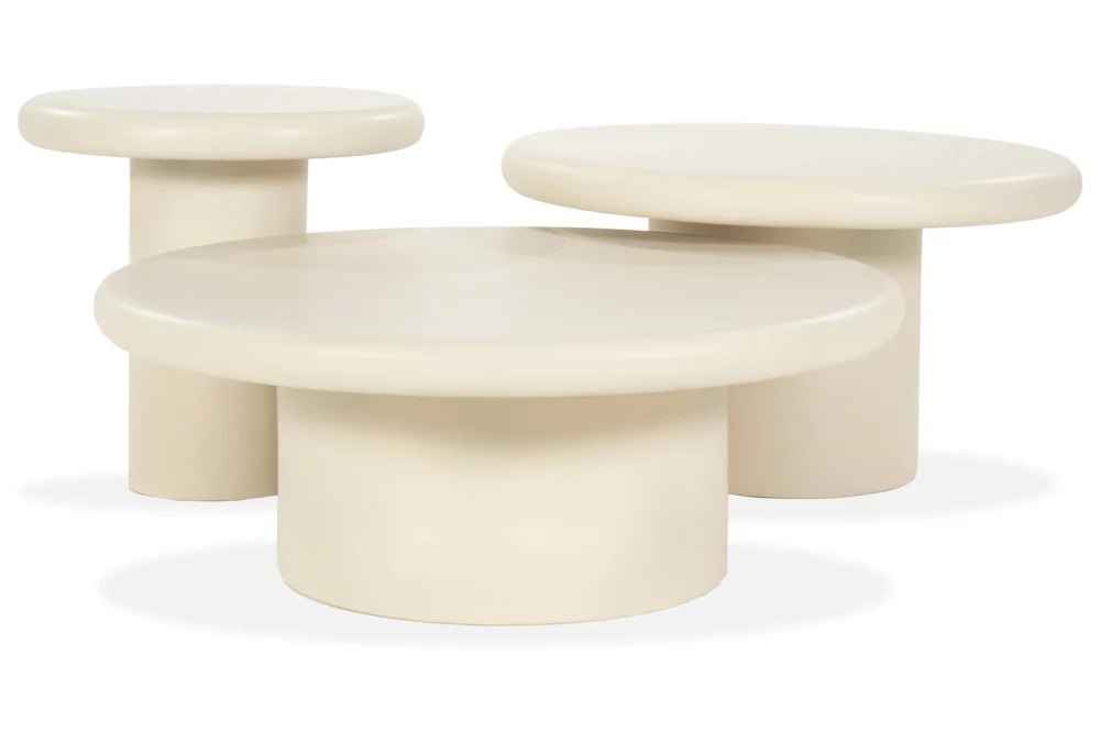 Bijzettafel Jade Magnesium oxide Beige Betoncire – 45 cm - Afbeelding 3
