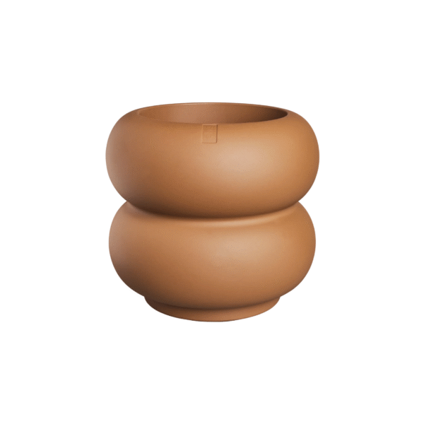 Pot amber roll low 43cm karamel