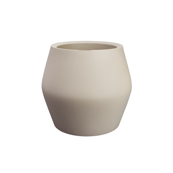 Pot june split low 46cm balanced beige